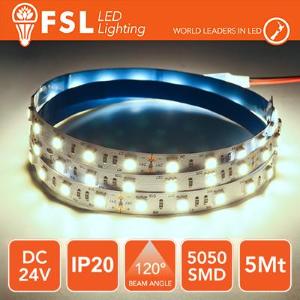 FSL Striscia LED 5m IP20 5050 24V - 12W/m 60led/m 6500K