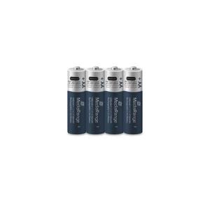 Batterie ricaricabili agli ioni di litio MediaRange USB-C, Micro AAA I 1.5VI 500mAh, confezione da 4
