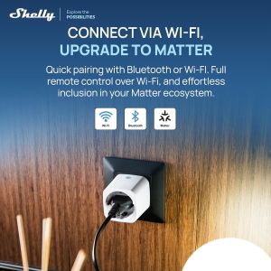 Shelly Presa Gen3 M Wi-Fi + BT + Matter con monitoraggio energia Bianca
