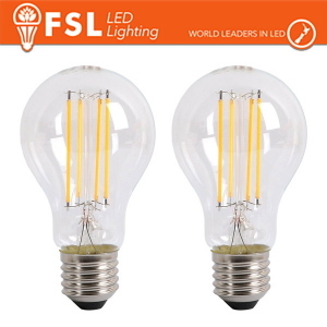 FSL Lampada Filamento Sfera A60FC 8.5W 3000K E27 - Confezione 2PACK