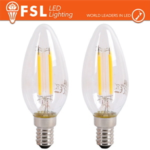 FSL Lampada Filamento Sfera C35FC 4W 3000K E14 - Confezione 2PACK
