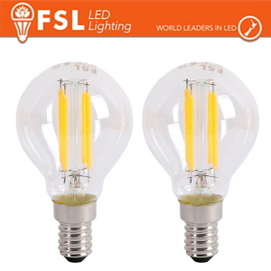 FSL Lampada Filamento Sfera G45FC 4W 3000K E14 - Confezione 2PACK