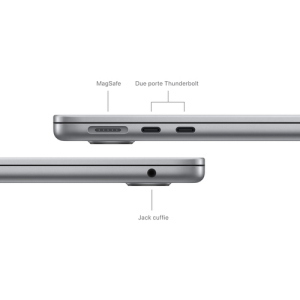 APPLE MacBook Air 13" M3 chip con 8-core CPU and 10-core GPU, 8GB, 512GB SSD - Space Grey