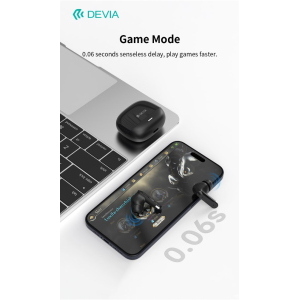 Devia Auricolari TWS Earbuds AI con ANC Avanzato, 4-Mic ENC e Traduzione Multilingua in Tempo Reale Bianchi