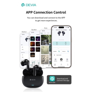 Devia Auricolari wireless ANC TWS Lite3 Bluetooth 5.4 Bianchi