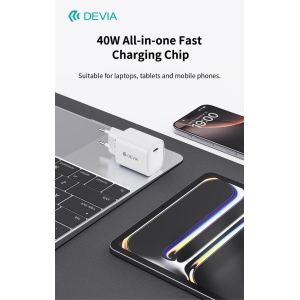 Caricatore da muro Ultra6 GaN Fast Charger PD 40W / EU 60W - USB-C Ricarica Rapida Arancione