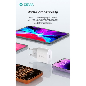Devia Carica batterie Pro6 Super rapido Out Tipo-C sistema PD 20W Bianco