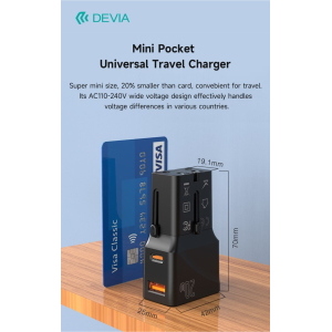 Caricatore da viaggio 20W PD+QC MINI con Spine Universali