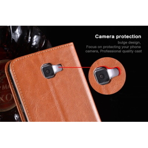 Custodia a Libro pieghevole in Pelle Nera per Samsung S7
