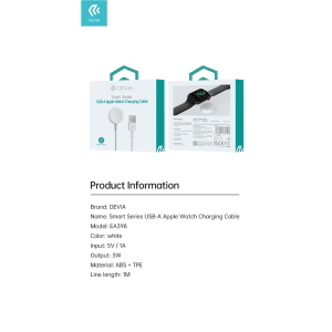 Cavo carica batteria magnetico EA398 per Apple Watch 3 watt