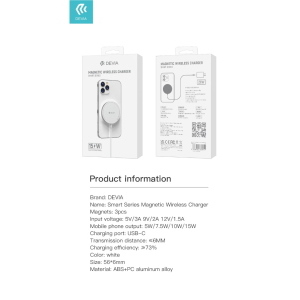 Caricatore Magnetico Mag-Safe Apple IPhone 3A. 15W. Qi