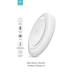 Caricabatterie Allen wireless ultrasottile V2 15 Watt Bianco