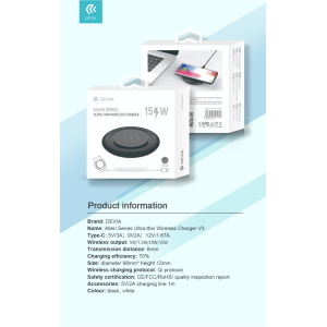 Caricabatterie Allen wireless ultrasottile V2 15 Watt Bianco