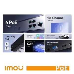 Imou N110-4P - NVR PoE 10 Canali / 4 Porte PoE