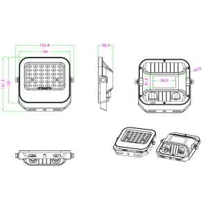 LUMIX SPACE PROIETTORE SOLARE LED 3WHITE 50W + Crepuscolare