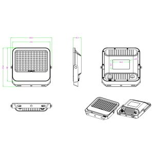 LUMIX SPACE PROIETTORE SOLARE LED 3WHITE 150W + Crepuscolare