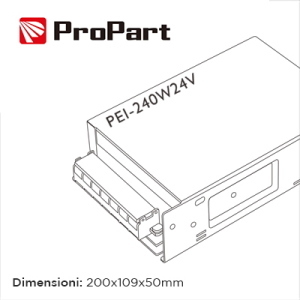 Alimentatore Scatolato IP20 24V 240W 10A Size:200*109*50mm