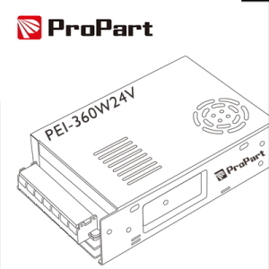 Alimentatore Scatolato IP20 24V 360W 15A Size:215x113x49mm