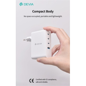 Caricatore da muro 100W batterie PD GaN 3 uscite Tipo-C e una Usb A