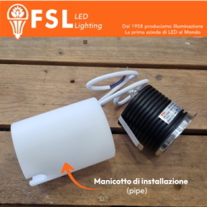 FSL POLARIS - Punti Luce LED Spotlight Waterproof - 9W 3000K - 72*75mm - IP65