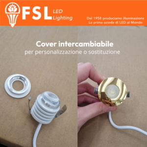 FSL VEGA - Punto luce LED Spotlight - 1W 3CCT - 37*37mm - IP20 - Driver Eaglerise