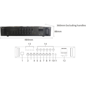 Hikvision Analog Amplifier 6 zone 120W- DS-QAE0A120G1-VB6