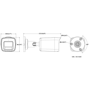 HiWatch-Telecamera IP proiettile 4MP ColorVu, HWI-B149HAA-LUF / SRB (4mm)