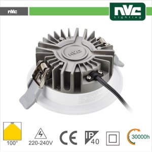 NVC Downlight LED IP40 15W 5700K 1275LM 100º FORO:125mm