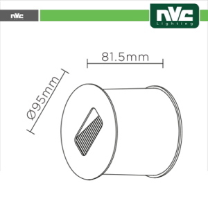 NVC Segnapasso a parete Tondo - 4W 3000K IP65