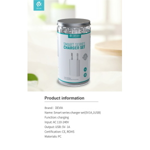 Set da 26 Caricabatterie in barattolo da muro 1A 5V Bianchi