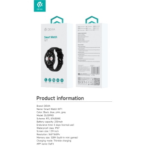 SmartWatch WT1 APP DaFit Nero