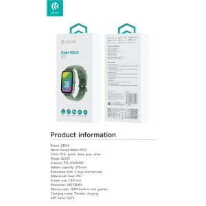 Smart Watch WT2 IP67 modello ZL54C Verde