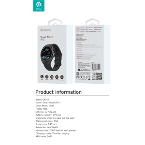 Smart Watch Pro1 EM705 IP68 Display Amoled HD Nero