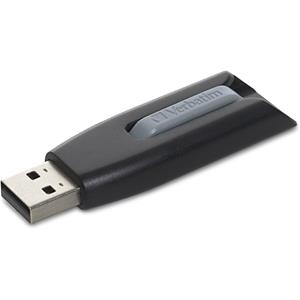 PEN DRIVE 64GB VERBATIM USB 3.2 Gen 1 V3 Slide and Lock Black\Grey