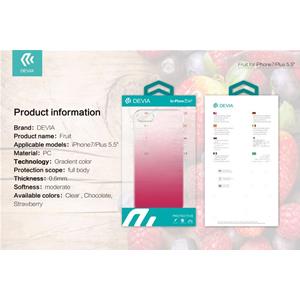 Cover Morbida 0.6 mm Fruit Apple iPhone 7 Trasparente