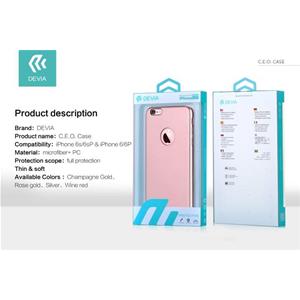 Cover C.E.O in Microfibra con Vista Logo Apple iPhone 6/6S Plus Nera