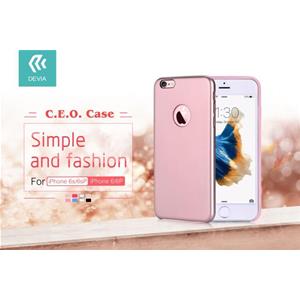 Cover C.E.O in Microfibra con Vista Logo Apple iPhone 6/6S Plus Nera