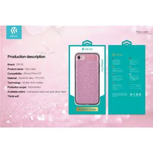 Cover Racy Glitterata Apple iPhone 7 Nera