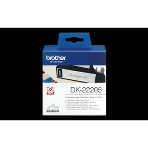BROTHER ROTOLO continuo ETICHETTE di CARTA NERO su BIANCO 62mm x 30.48mt ORIGINALE