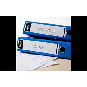 BROTHER ROTOLO continuo ETICHETTE di CARTA NERO su BIANCO 62mm x 30.48mt ORIGINALE