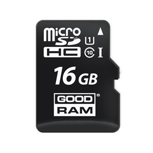 microSD 16GB GOODRAM SDHC c10 UHS-I/U1 M1AA con adattatore 100R/10W