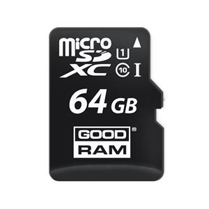microSD 64GB GOODRAM SDXC c10 UHS-I/U1 M1AA con adattatore 100R/10W