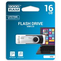 PEN DRIVE 16GB GOODRAM USB 2.0 UTS2 NERA con SWIVEL 20R/5W