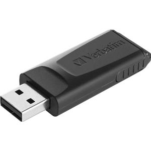 PEN DRIVE 128GB VERBATIM USB 2.0 SLIDER NERA 10R\4W