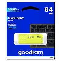 PEN DRIVE 64GB GOODRAM USB 2.0 UME2 GIALLA con CAP 20R/5W
