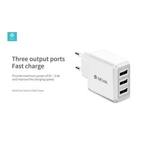 Caricatore da muro 17W USB da muro con tre uscite 3.4 Amper