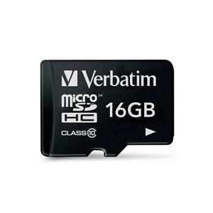 microSD 16GB VERBATIM SDHC c10 UHS-I/U1 senza adattatore 80R/10W - 533x