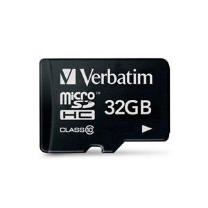 microSD 32GB VERBATIM SDHC c10 UHS-I\U1 senza adattatore 90R\10W - 600x