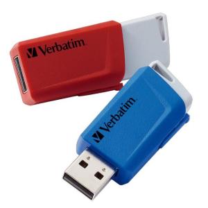 PEN DRIVE 32GB VERBATIM USB 3.0 Store'n'Click nera e blu conf.2pz