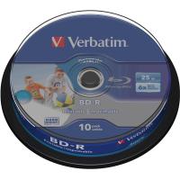 BD-R SL 25GB 6x Cake 10pz VERBATIM InkJet Bianca 22-118